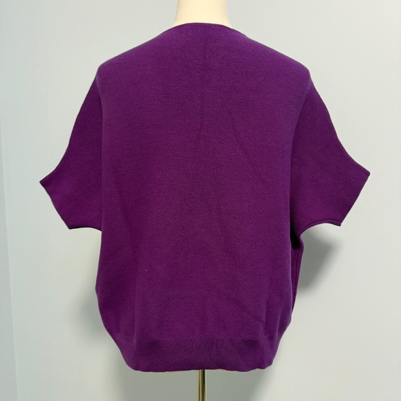 The Reset R Label 100% Wool Purple Essential V-Neck Pullover Sweater L/XL - Picture 3 of 7